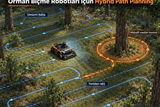 Orman Biçme Robotları İçün İki-Cisim Mekâniğinden Mülhem Medârî Kontrole Müstenid Hybrid Path Planning