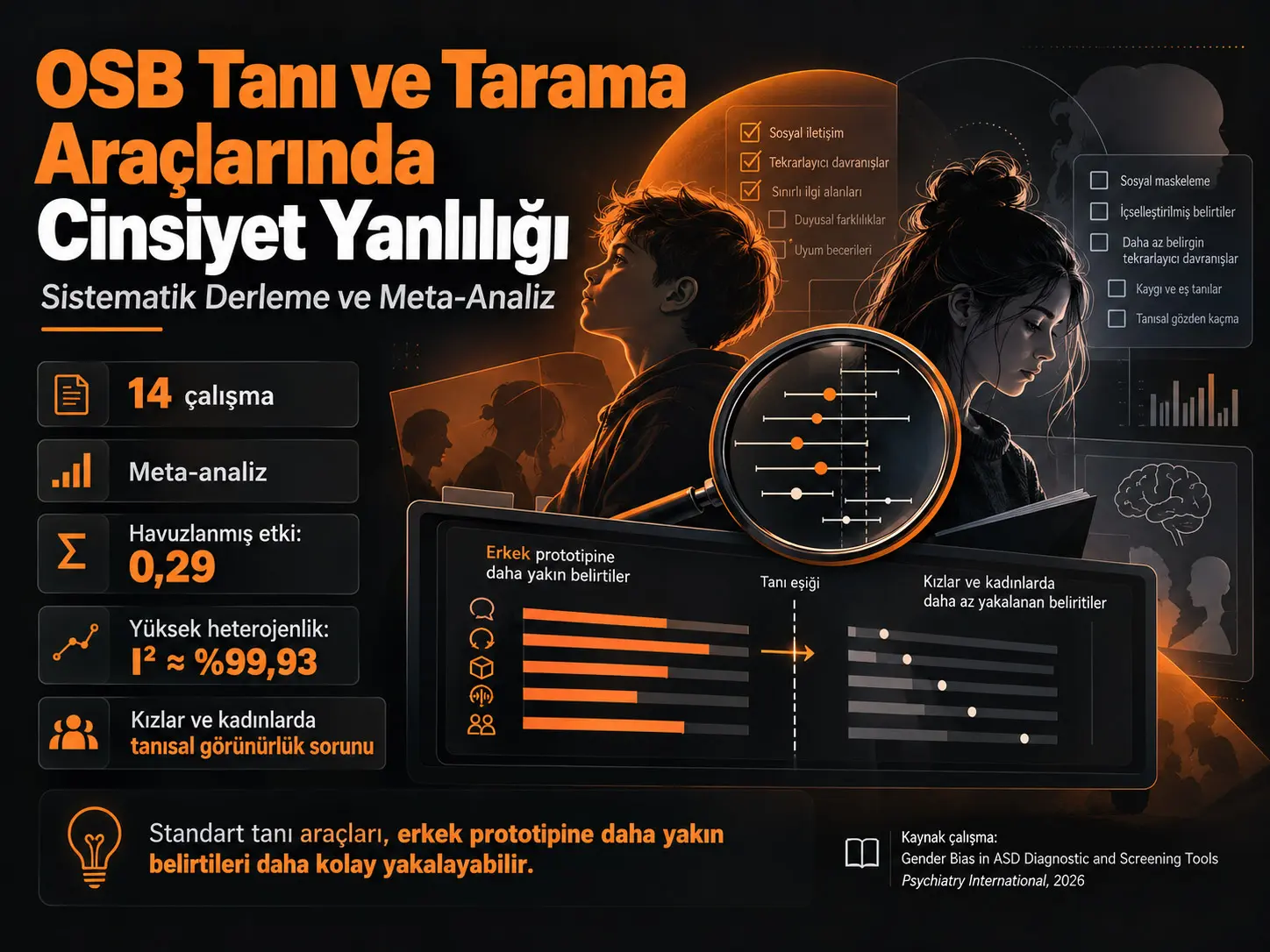 Otizm Spektrum Bozukluğu Tanı ve Tarama Araçlarında Cinsiyet Yanlılığı: Sistematik Derleme ve Meta-Analiz
