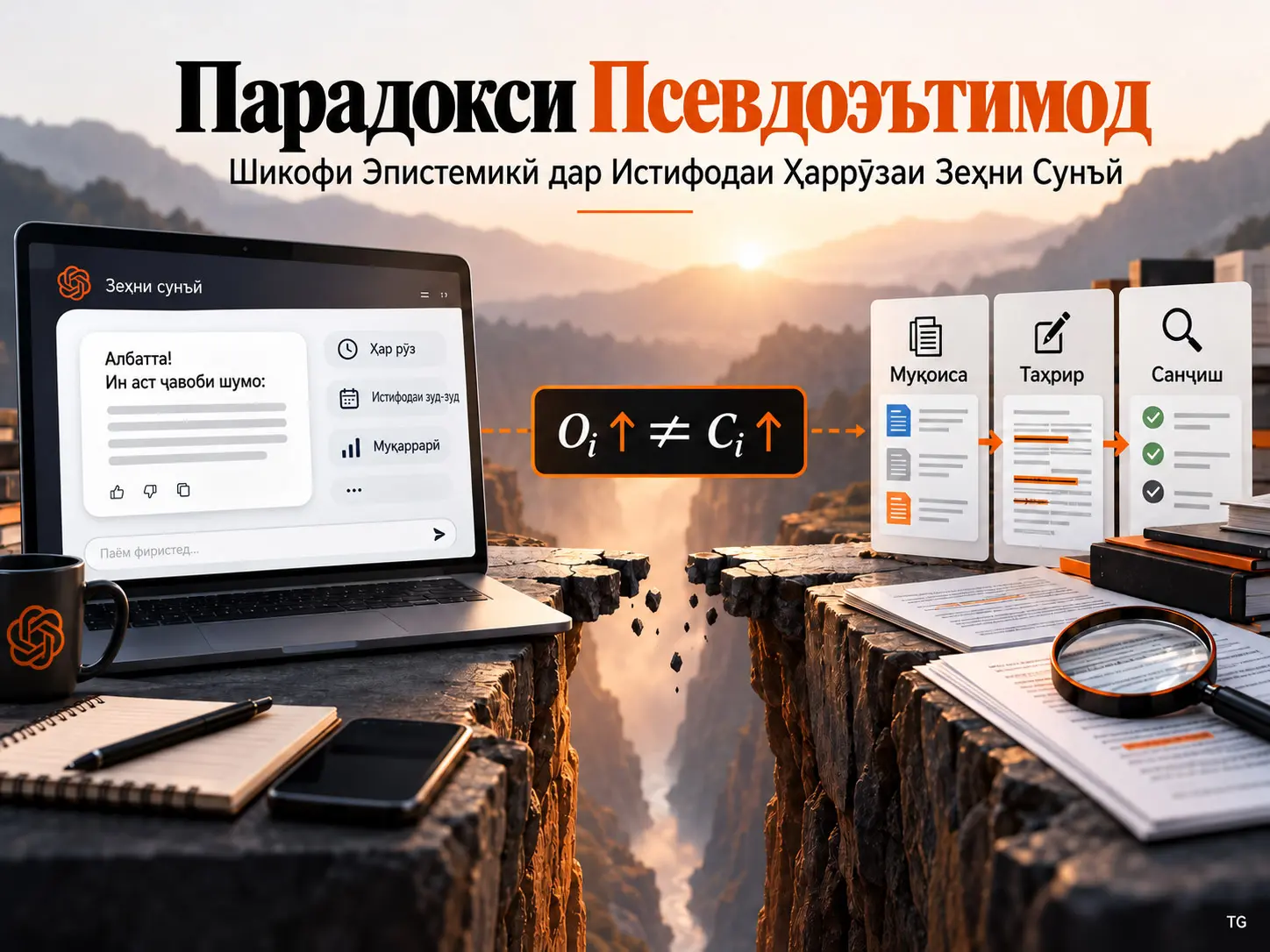 Парадокси Псевдоэътимод: Шикофи Эпистемикӣ дар Истифодаи Ҳаррӯзаи Зеҳни Сунъӣ