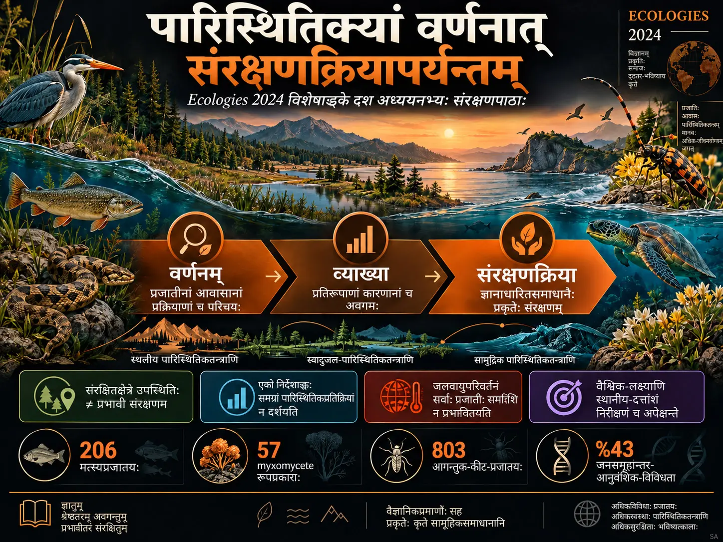 पारिस्थितिक्यां वर्णनात् संरक्षणक्रियापर्यन्तम्: दश अध्ययनानि जैवविविधतासंरक्षणाय किं दर्शयन्ति?