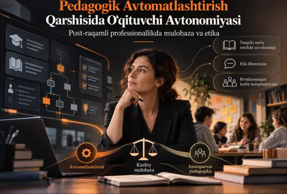Pedagogik Avtomatlashtirish Qarshisida Oʻqituvchi Avtonomiyasi va Kasbiy Mulohaza: Post-Raqamli Professionallik Haqida Tizimli Sharh