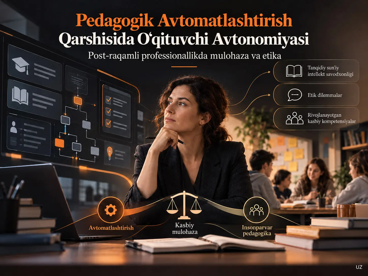 Pedagogik Avtomatlashtirish Qarshisida Oʻqituvchi Avtonomiyasi va Kasbiy Mulohaza: Post-Raqamli Professionallik Haqida Tizimli Sharh