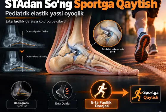 Pediatrik Elastik Yassi Oyoqlikda Subtalar Artroerezisdan Soʻng Sportga Qaytish: Radiografik Tuzatish va Qoldiq Ogʻriq Mustaqil Bashoratlovchilar Emas