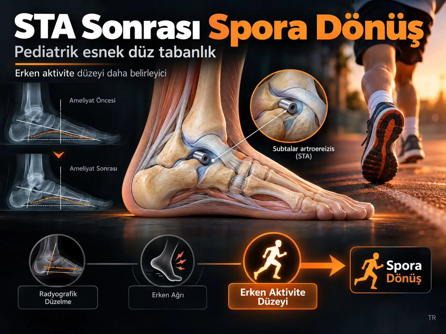 Pediatrik Esnek Düz Tabanlıkta Subtalar Artroerezis Sonrası Spora Dönüş: Radyografik Düzeltme ve Rezidüel Ağrı Bağımsız Yordayıcılar Değildir