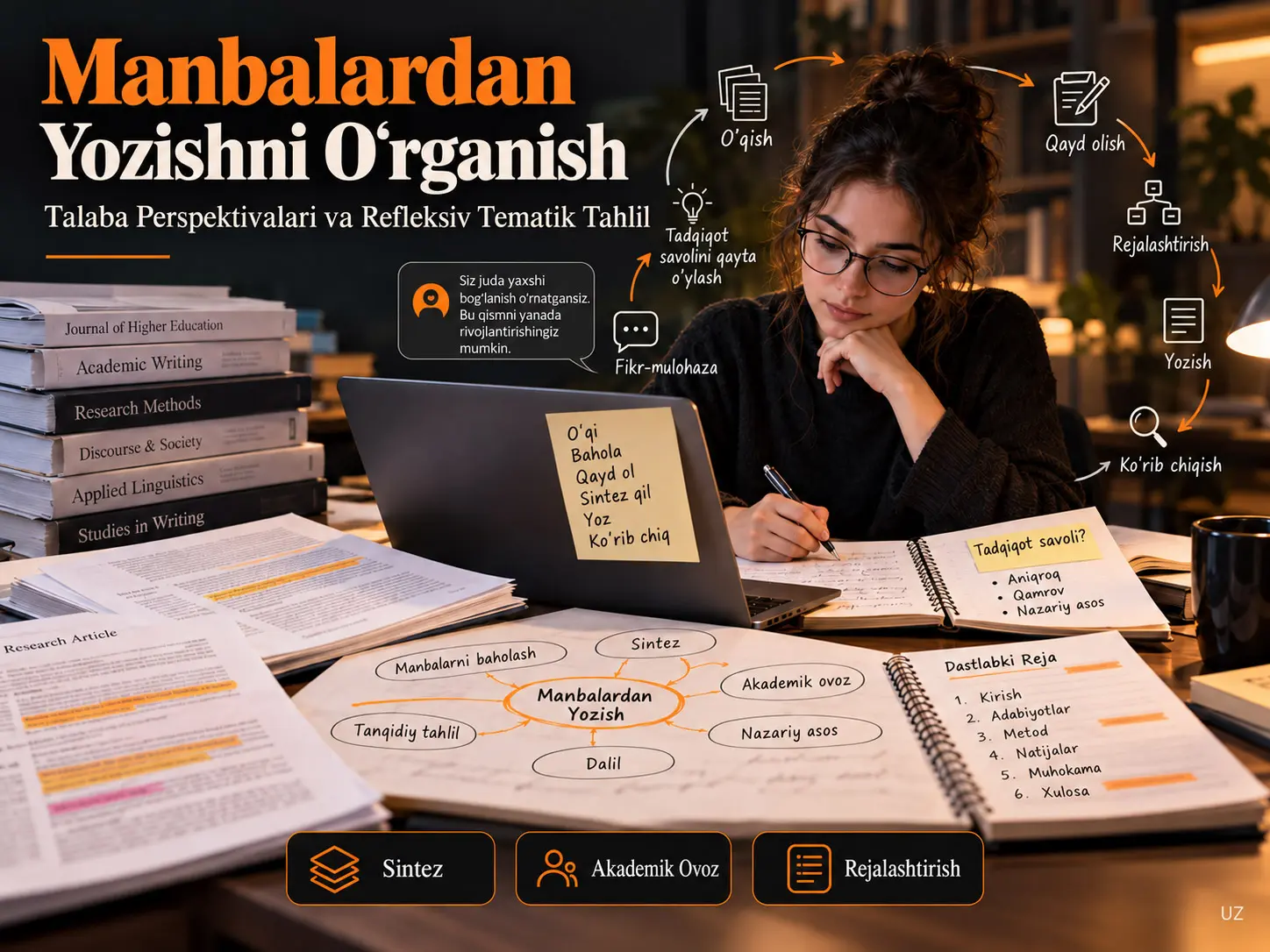 Pre-sessional Dasturlarda Manbalardan Yozishni Talaba Nuqtayi Nazaridan Tushunish: Refleksiv Tematik Tahlil