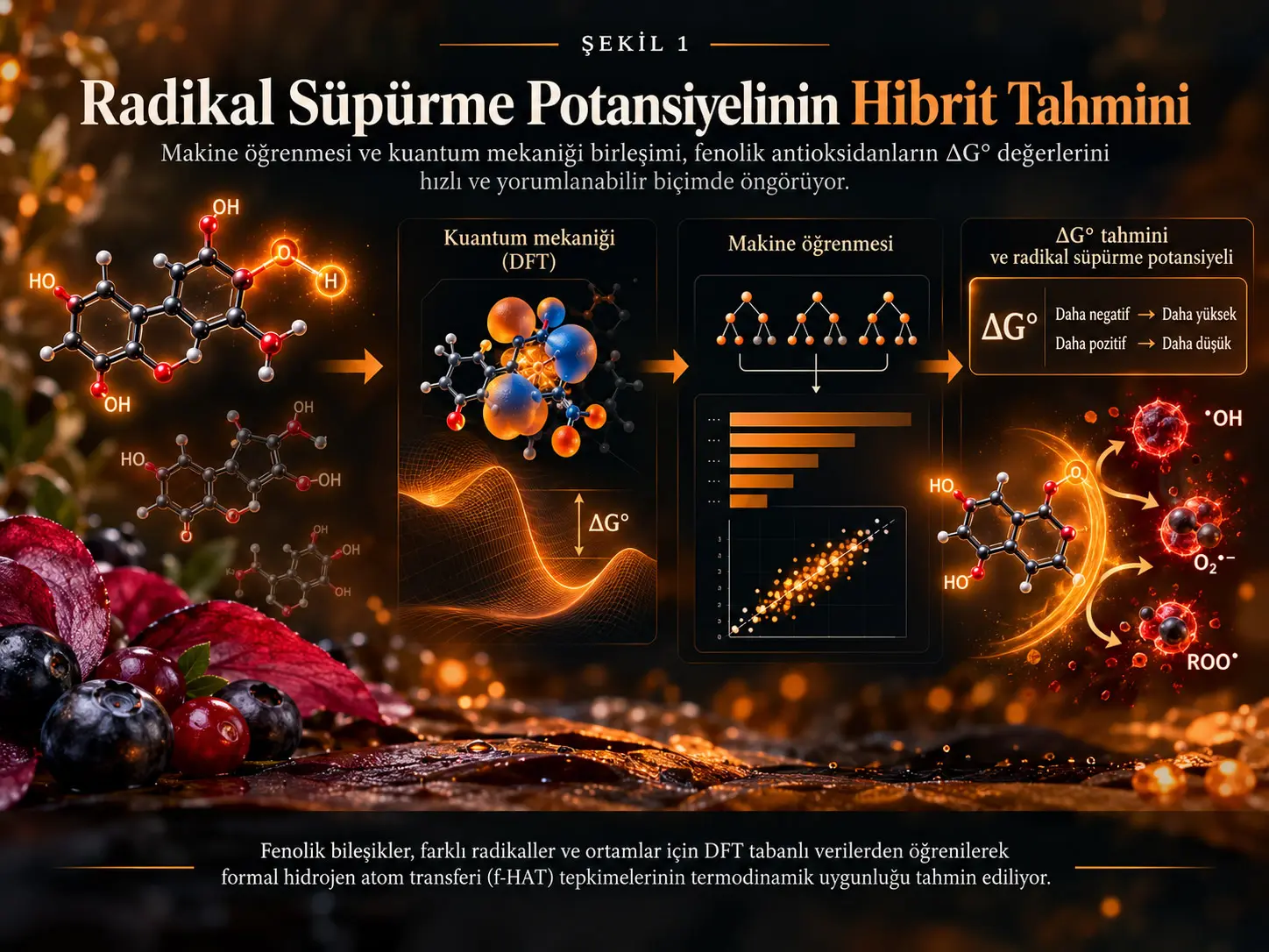 Radikal Süpürme Potansiyelini Tahmin Etmek İçin Makine Öğrenmesi ve Kuantum Mekaniğini Birleştiren Hibrit Strateji