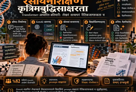 रसायनशास्त्रस्य स्नातकोत्तरशिक्षायां AI Literacy-समाकलनम्: Transformer-आधारित-Model-शक्तेः उपयोगः