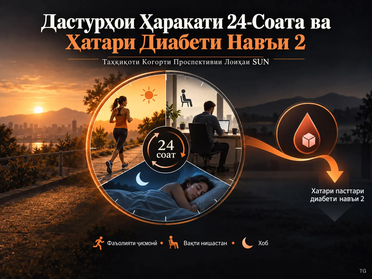 Риояи Дастурҳои Ҳаракати 24-Соата ва Хатари Диабети Навъи 2: Натиҷаҳои Когорти Проспективӣ аз Лоиҳаи SUN