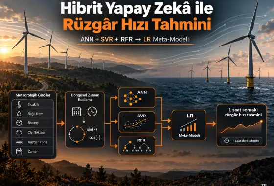 Rüzgâr Enerjisi Çıktı Optimizasyonunun Güçlendirilmesi: Rüzgâr Hızı Tahmin Doğruluğu İçin Hibrit Yapay Zekâ Modellerinin Karşılaştırmalı Değerlendirmesi
