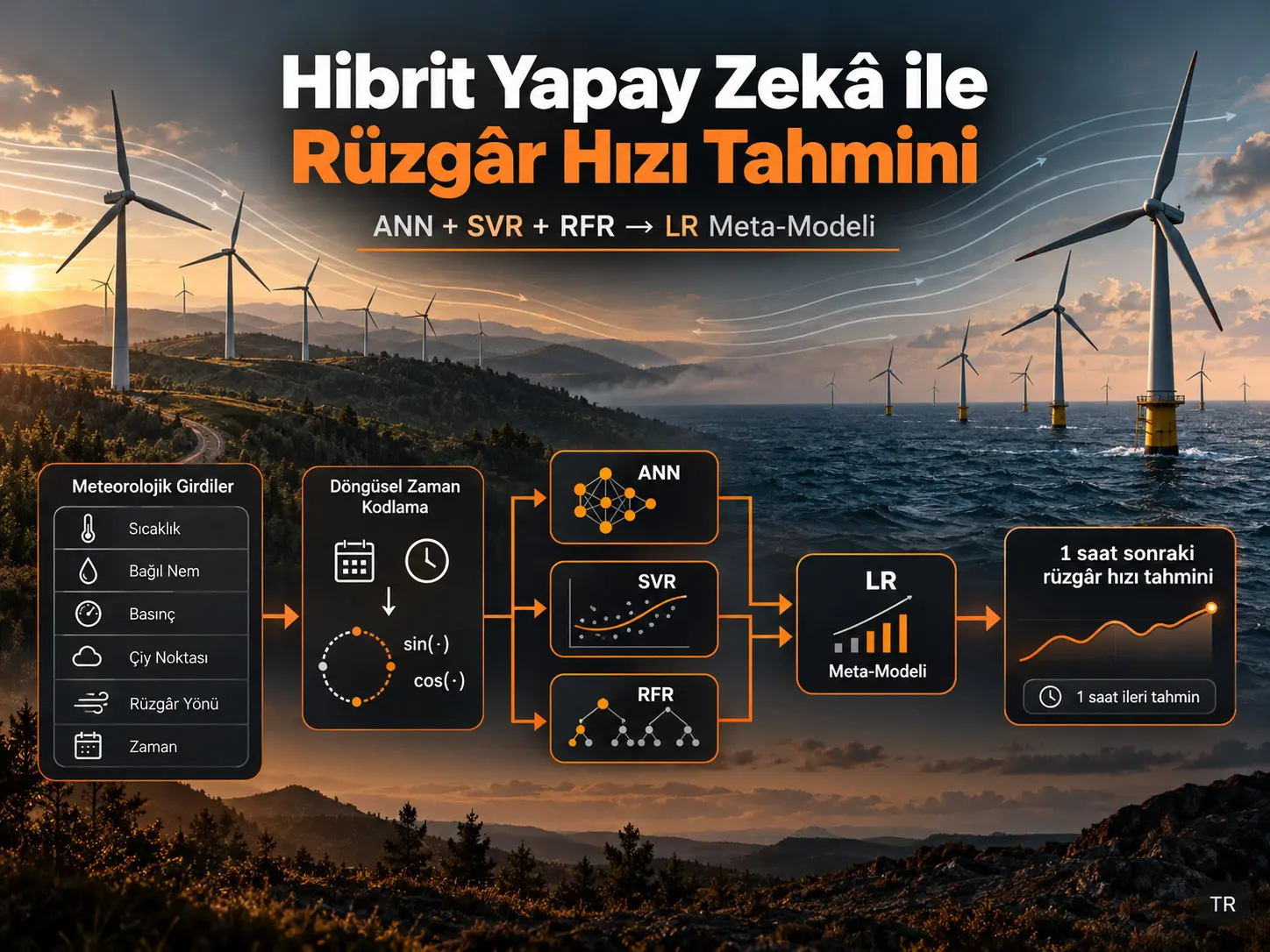 Rüzgâr Enerjisi Çıktı Optimizasyonunun Güçlendirilmesi: Rüzgâr Hızı Tahmin Doğruluğu İçin Hibrit Yapay Zekâ Modellerinin Karşılaştırmalı Değerlendirmesi