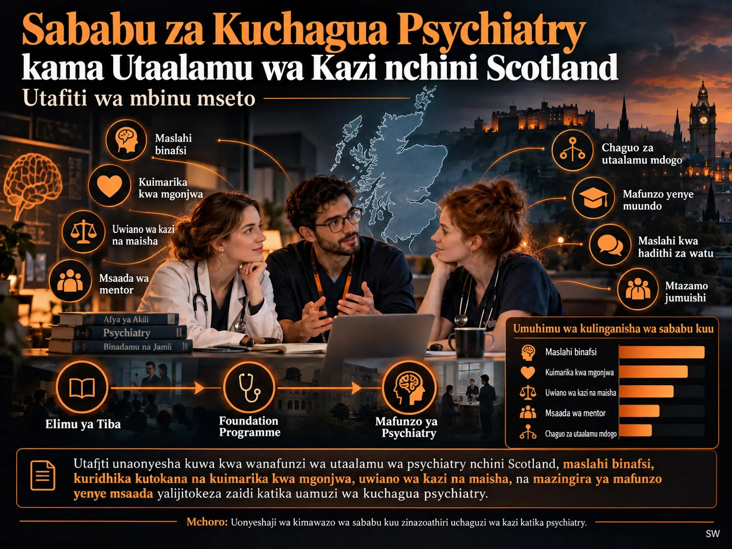 Sababu za Kuchagua Psychiatry kama Utaalamu wa Kazi nchini Scotland: Utafiti wa Mbinu Mseto