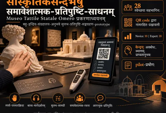 सांस्कृतिकसन्दर्भेषु प्रत्यक्षकार्यक्रमेषु च दर्शकप्रतिपुष्टिसङ्ग्रहणार्थं समावेशात्मक-मूल्याङ्कनसाधन-prototypeस्य रचना: Museo Tattile Statale Omero इत्यत्र प्रकरणाध्ययनम्