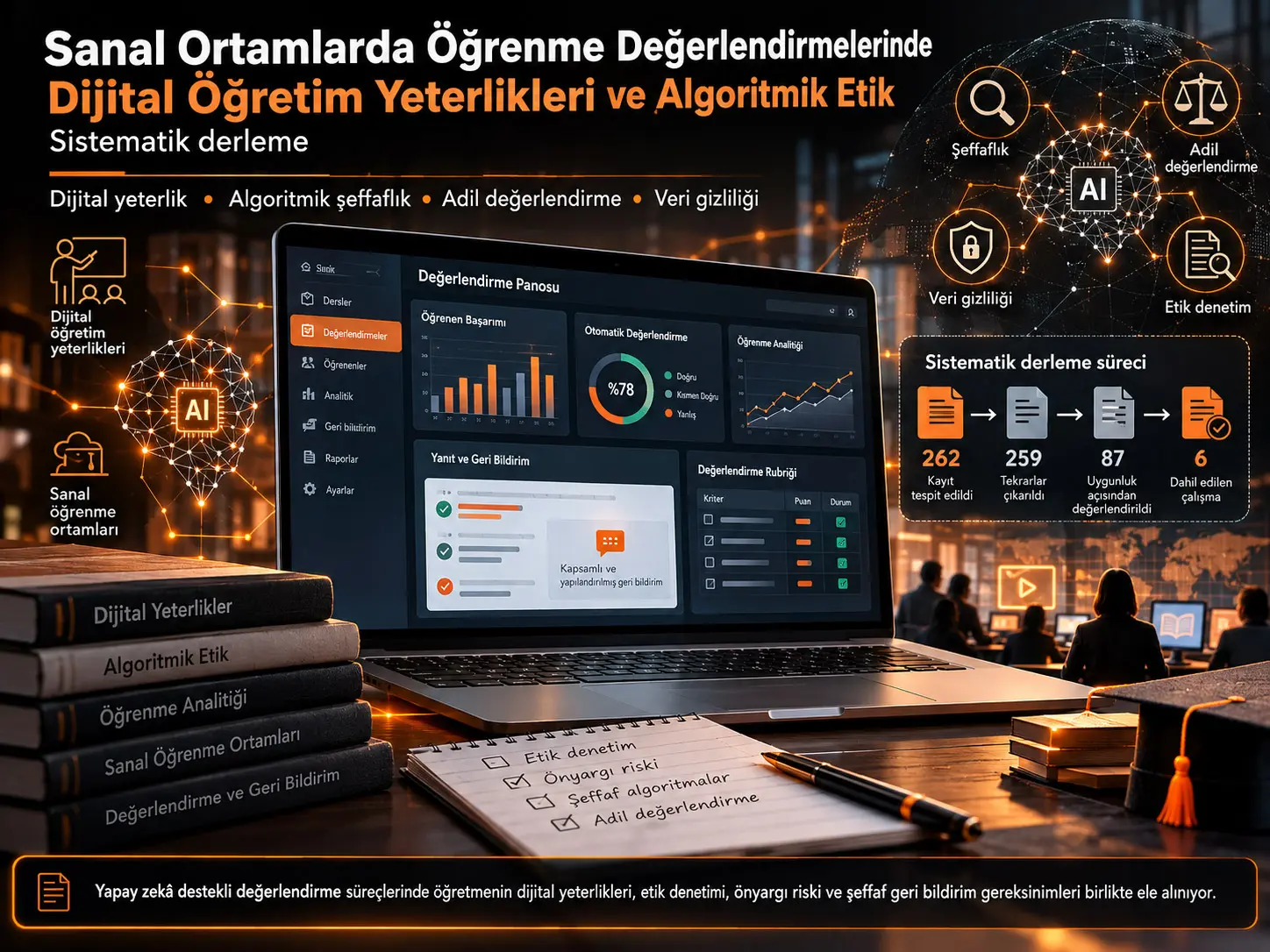 Sanal Ortamlardaki Öğrenme Değerlendirmelerinde Dijital Öğretim Yeterlikleri ve Algoritmik Etik: Sistematik Bir Derleme