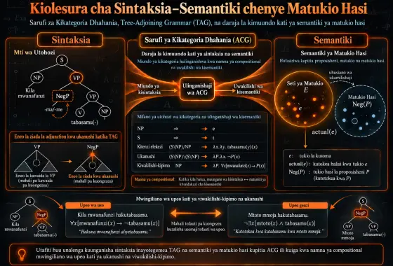 Sarufi za Kikategoria Dhahania za Kuunda Kiolesura kati ya Sintaksia na Semantiki Kinachojumuisha Matukio Hasi