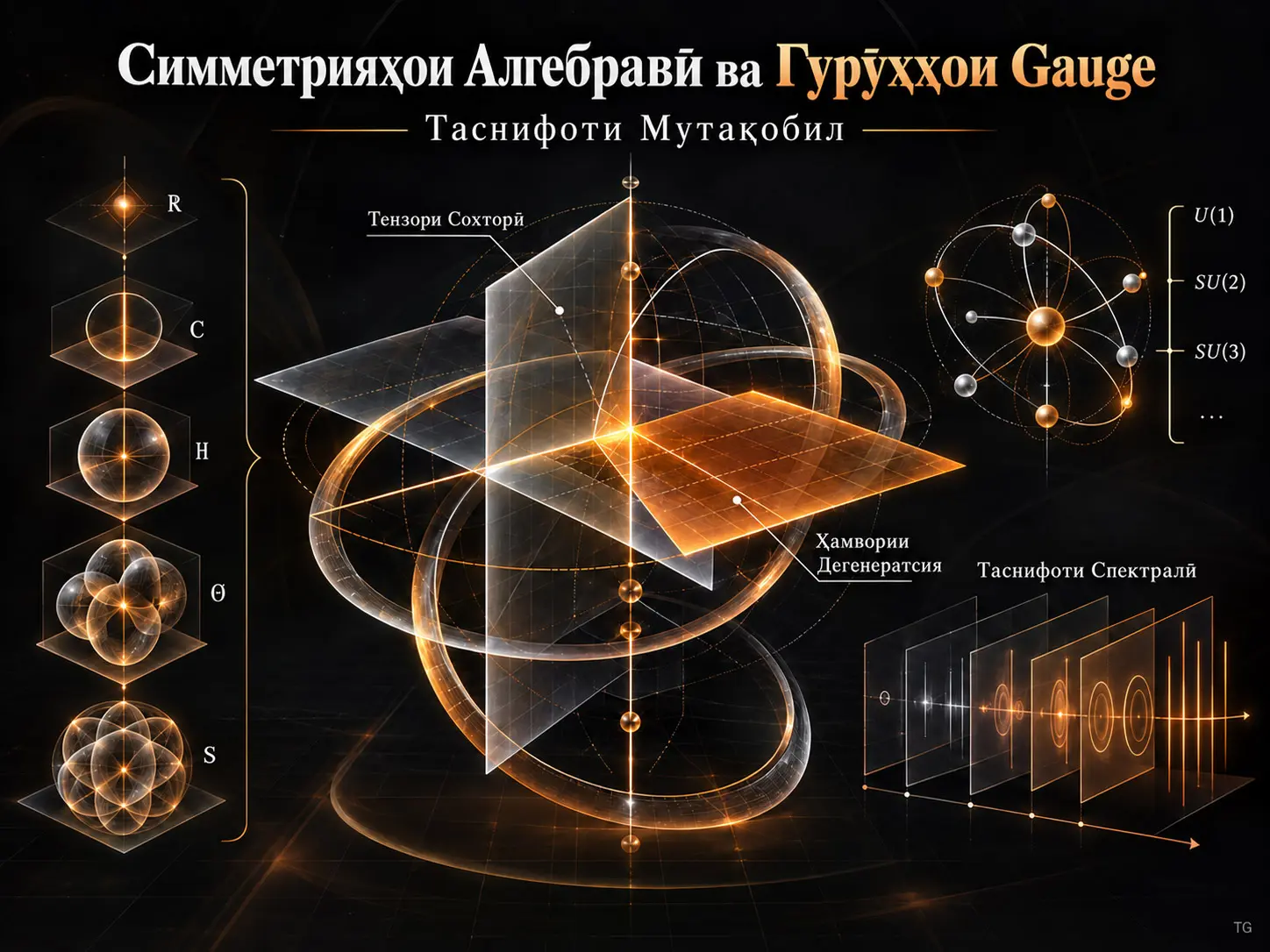 Симметрияҳои Алгебравӣ, Гурӯҳҳои Gauge ва Таснифоти Мутақобилаи Онҳо