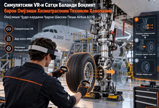 Симулятсияи VR-и Сатҳи Баланди Воқеият барои Омӯзиши Хизматрасонии Техникии Ҳавопаймо
