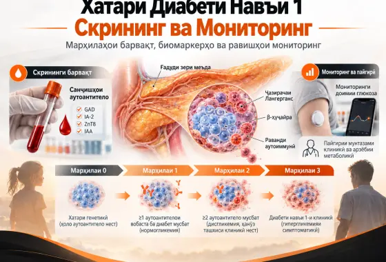 Скрининг ва Мониторинги Хатари Диабети Навъи 1: Соҳаи Рушдёбанда ва Мушкилоти Пешорӯ
