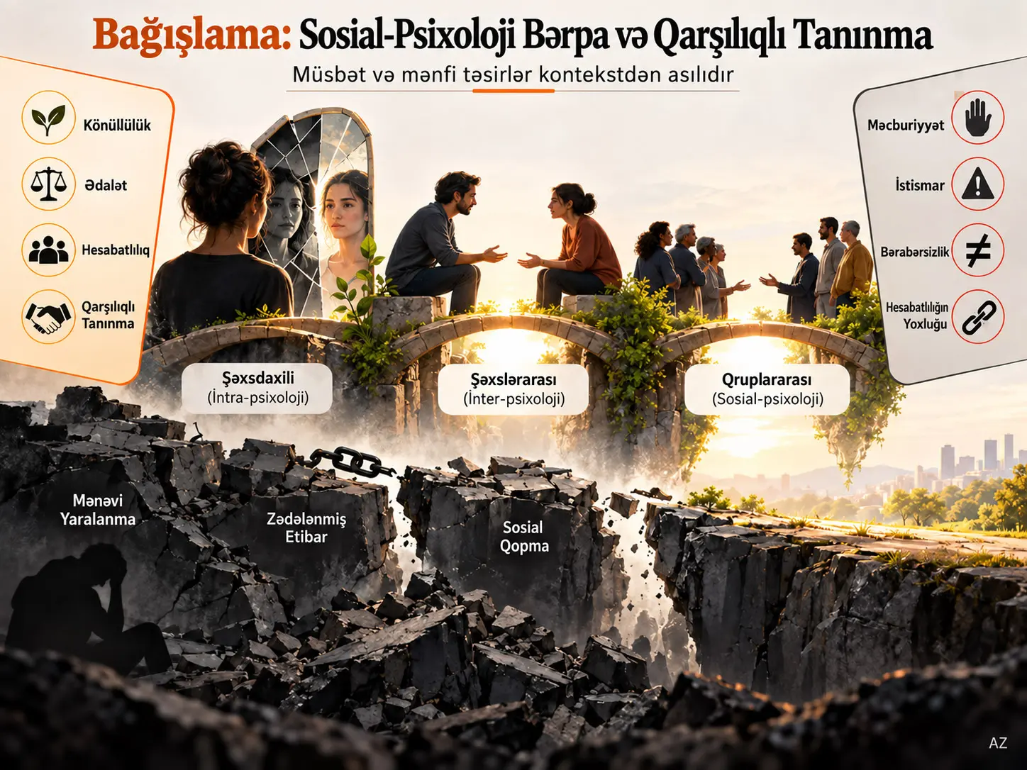 Sosial-Psixoloji Bərpa və Qarşılıqlı Tanınma Kimi Bağışlama: Qruplararası, Şəxsiyyətlərarası və İnsanın Özü ilə Münasibətlərində 26 İllik Tədqiqatın Müsbət və Mənfi Nəticələri