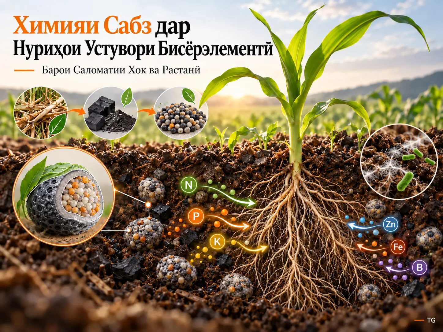 Стратегияҳои Химияи Сабз дар Таҳияи Нуриҳои Устувори Бисёрэлементӣ барои Беҳтар кардани Саломатии Хок ва Растанӣ
