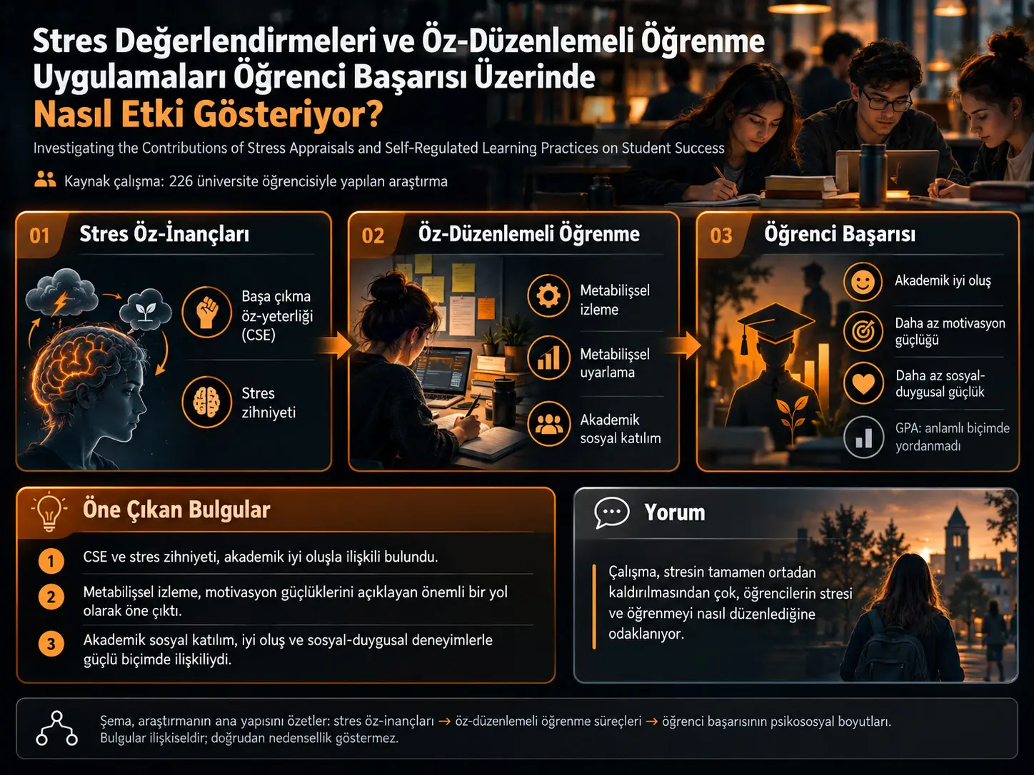 Stres Değerlendirmeleri ve Öz-Düzenlemeli Öğrenme Uygulamalarının Öğrenci Başarısına Katkıları