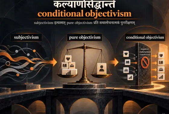 Subjectivism इत्यस्मात् Pure Objectivism तथा Conditional Objectivism पर्यन्तम्