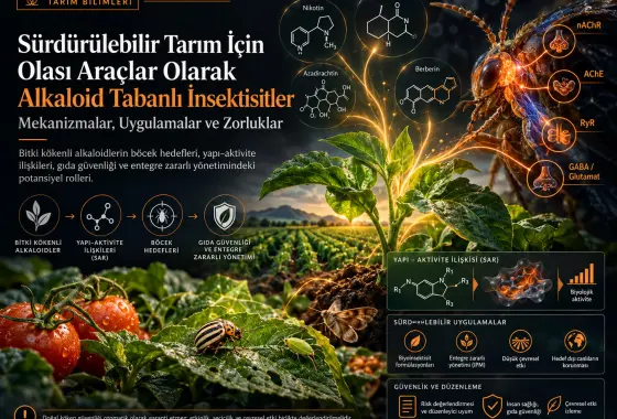 Sürdürülebilir Tarım İçin Olası Araçlar Olarak Alkaloid Tabanlı İnsektisitler: Mekanizmalar, Uygulamalar ve Zorluklar