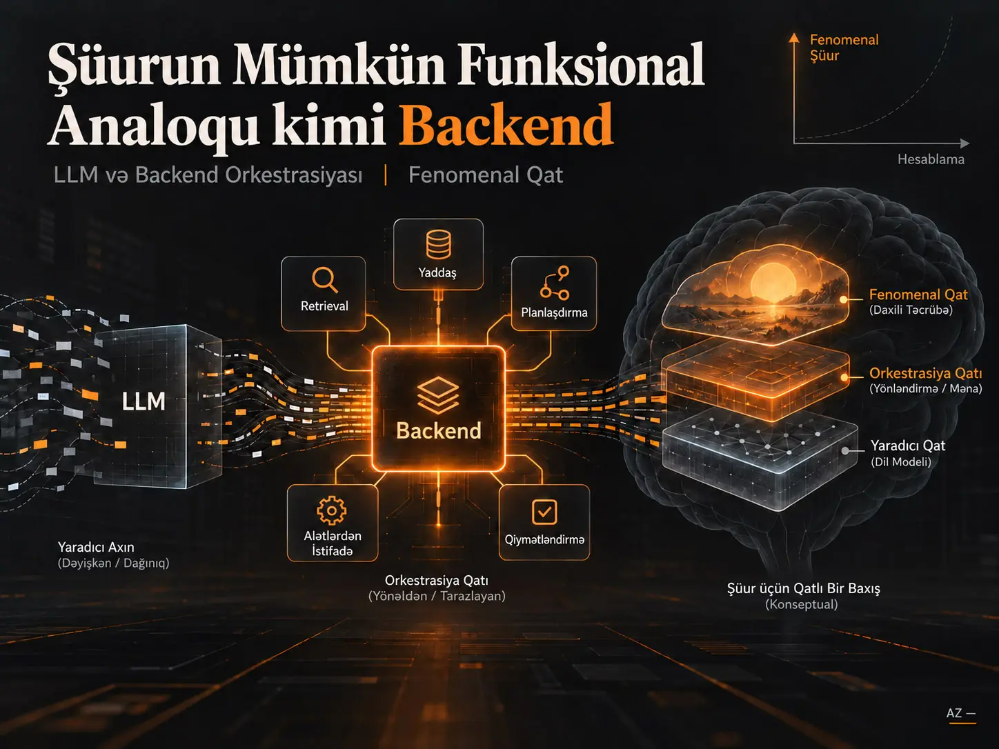Şüurun Mümkün Funksional Analoqu kimi Backend: Diqqəti Dil Modelindən Orkestrasiya Qatına Yönəltmək