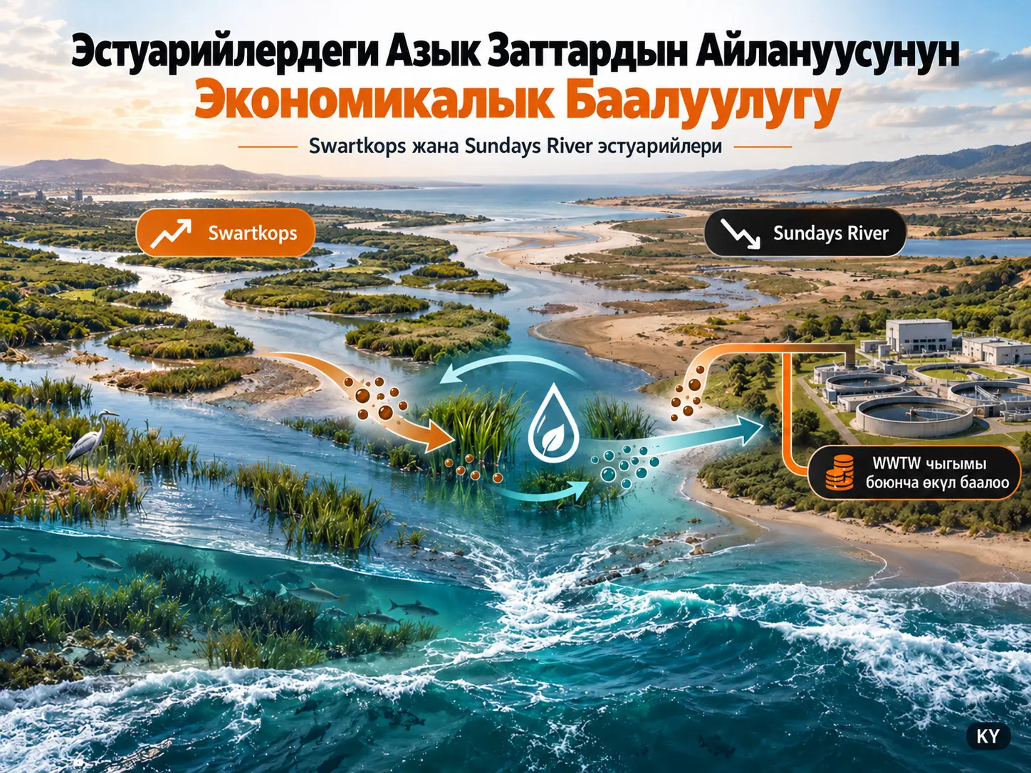 Swartkops жана Sundays River эстуарийлериндеги азык заттардын айлануусунун экономикалык баалуулугу