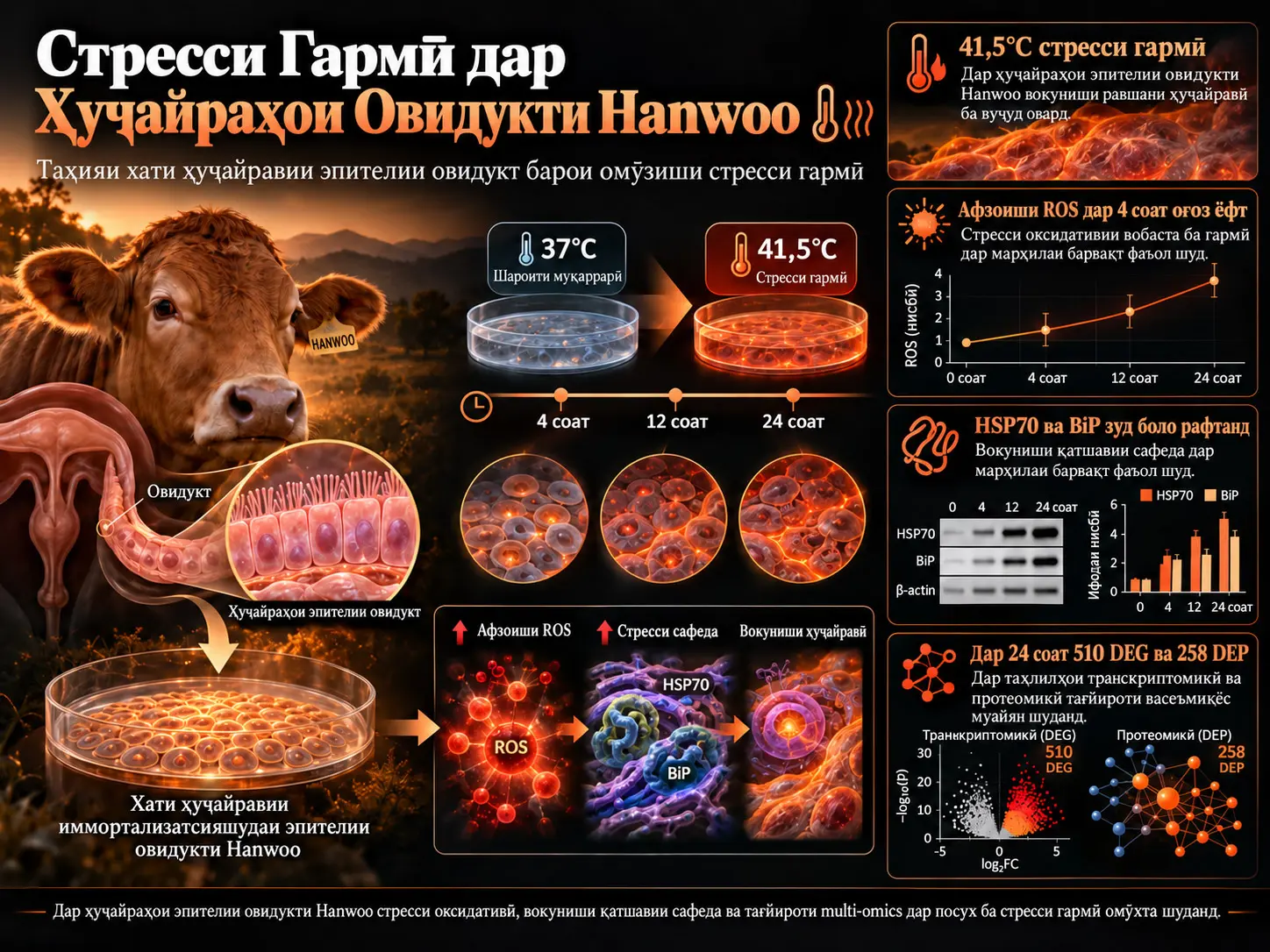 Таҳия ва Характеризатсияи Хати Ҳуҷайравии Эпителии Овидукти Hanwoo барои Омӯзиши Стресси Гармӣ