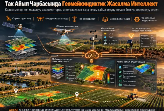 Так Айыл Чарбада Геомейкиндиктик Жасалма Интеллект: Колдонмолор, Көп Модалдуу Маалыматтарды Интеграциялоо жана Чечим Кабыл Алууну Колдоо Боюнча Системалуу Сереп