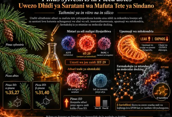 Tathmini ya In Vitro na In Silico ya Uwezo Dhidi ya Saratani wa Mafuta Tete kutoka Sindano za Pinus sylvestris na Picea abies