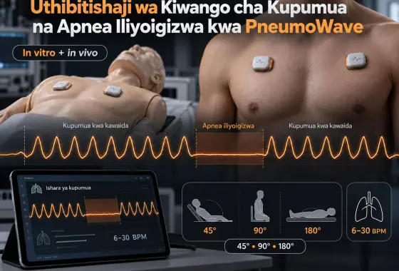Tathmini ya Kiwango cha Kupumua na Apnea Iliyoigizwa kwa Kutumia Biosensa ya PneumoWave: Uthibitishaji wa In Vitro na In Vivo