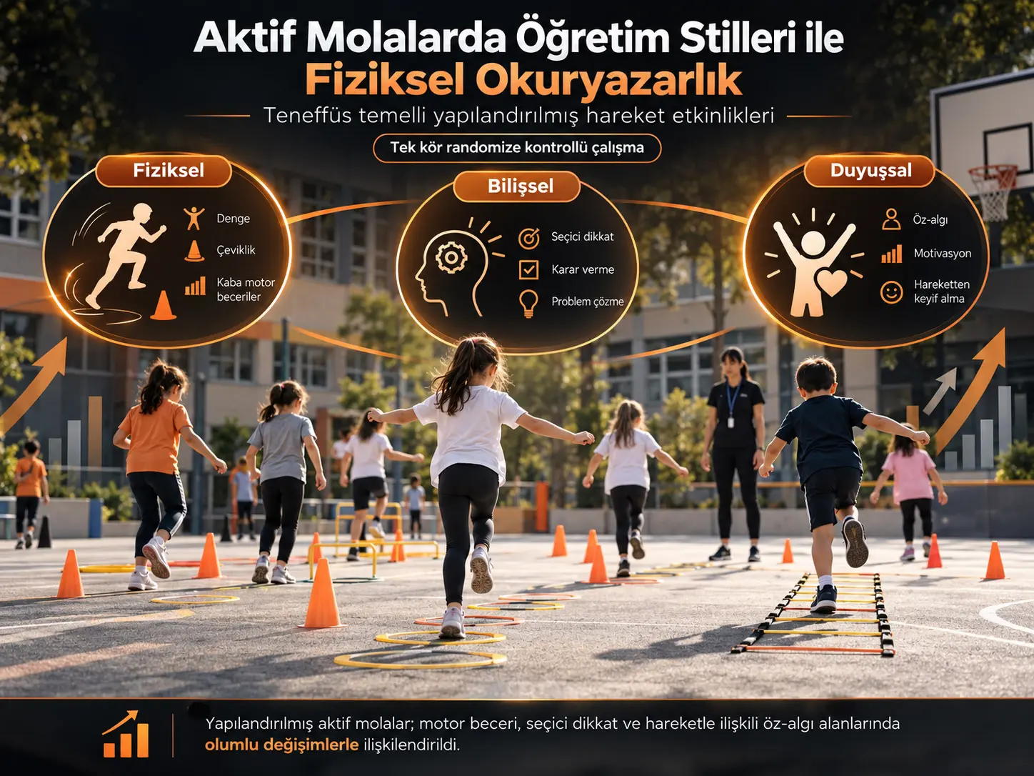 Teneffüs Temelli Aktif Molalarda Öğretim Stilleri Spektrumu ile Fiziksel Okuryazarlık Alanlarının Geliştirilmesi: Tek Kör Randomize Kontrollü Çalışma
