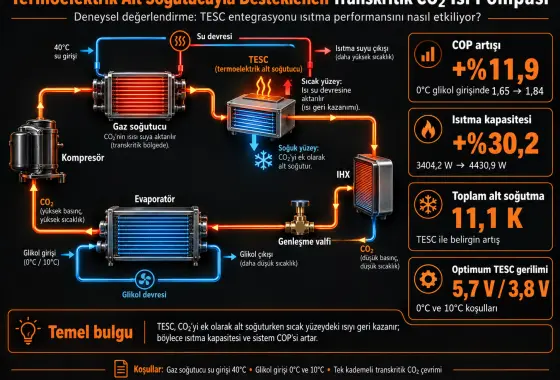 Termoelektrik Alt Soğutucuyla Desteklenen Transkritik CO₂ Isı Pompasının Deneysel Değerlendirmesi