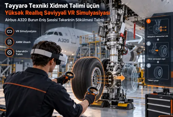 Təyyarə Texniki Xidmət Təlimi üçün Yüksək Reallıq Səviyyəli VR Simulyasiyası