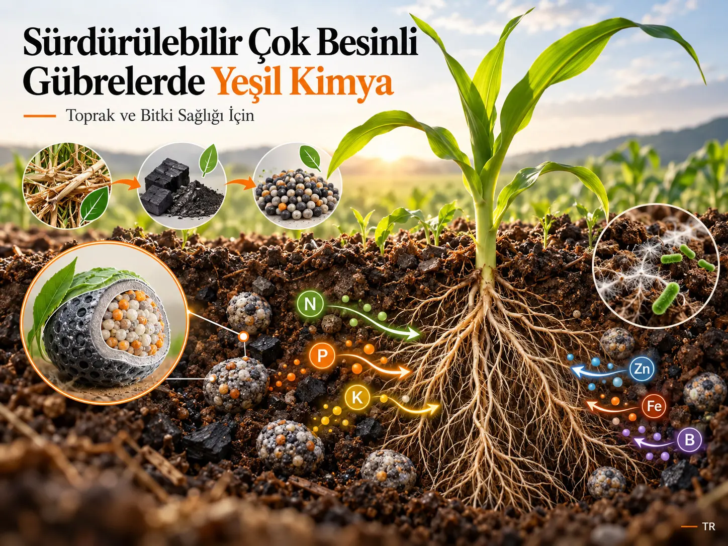 Toprak ve Bitki Sağlığını Geliştirmek İçin Sürdürülebilir Çok Besinli Gübrelerin Geliştirilmesinde Yeşil Kimya Stratejileri