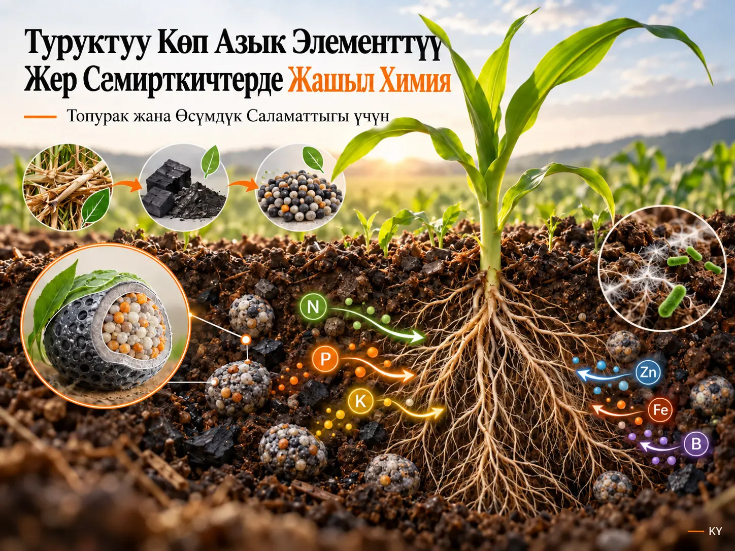 Топурак жана Өсүмдүк Саламаттыгын Жакшыртуу үчүн Туруктуу Көп Азык Элементтүү Жер Семирткичтерди Иштеп Чыгууда Жашыл Химия Стратегиялары
