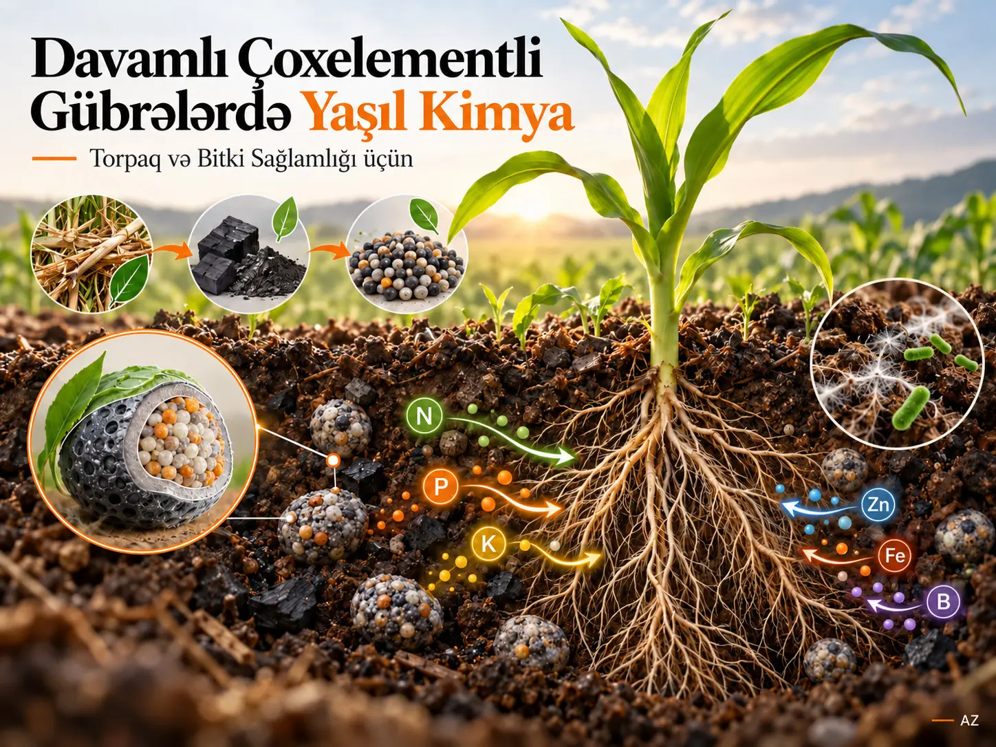 Torpaq və Bitki Sağlamlığını Yaxşılaşdırmaq üçün Davamlı Çoxelementli Gübrələrin Hazırlanmasında Yaşıl Kimya Strategiyaları