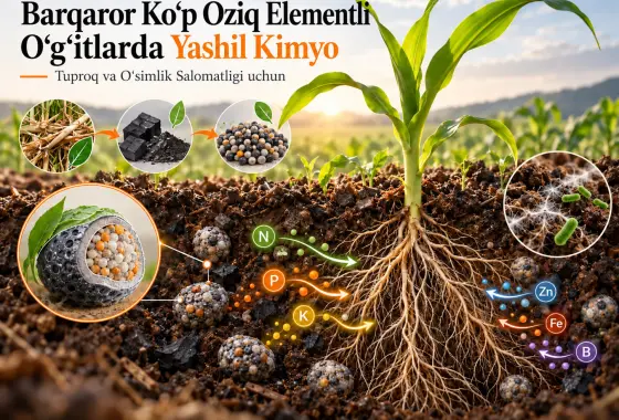 Tuproq va O‘simlik Salomatligini Yaxshilash uchun Barqaror Ko‘p Oziq Elementli O‘g‘itlarni Ishlab Chiqishda Yashil Kimyo Strategiyalari