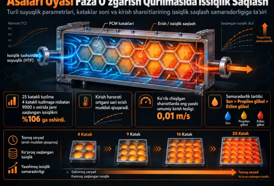 Turli Suyuqlik Parametrlari Sharoitida Asalari Uyasi Faza O‘zgarish Qurilmasining Issiqlik Saqlash Xususiyatlari