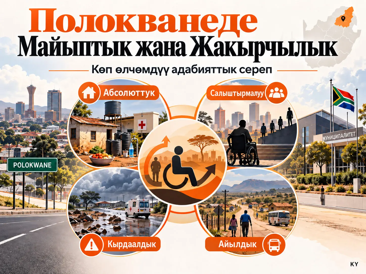 Түштүк Африканын Полокване муниципалитетиндеги майыптык менен жакырчылыктын байланышы: көп өлчөмдүү адабияттык сереп