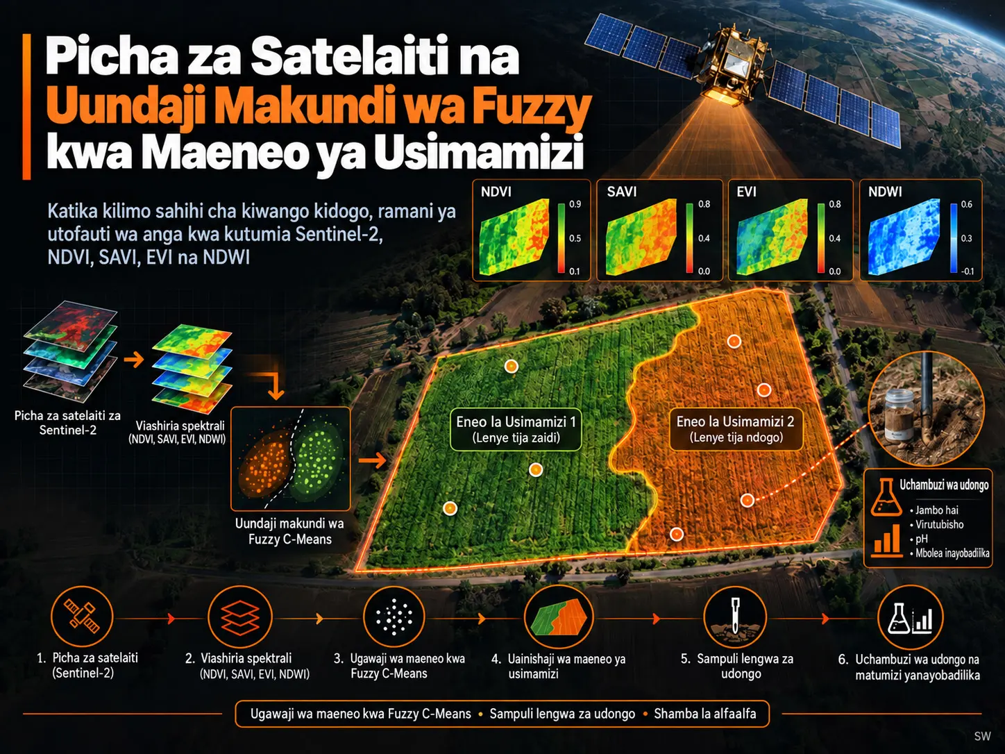 Uainishaji wa Mipaka ya Maeneo Jumuishi ya Usimamizi katika Kilimo Sahihi cha Kiwango Kidogo kwa Kutumia Picha za Satelaiti za Multispektrali na Uundaji Makundi wa Fuzzy C-Means