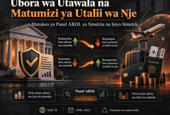 Ubora wa Utawala na Matumizi ya Utalii wa Nje: Ushahidi kutoka Miundo Simetria na Isiyo Simetria ya Panel ARDL