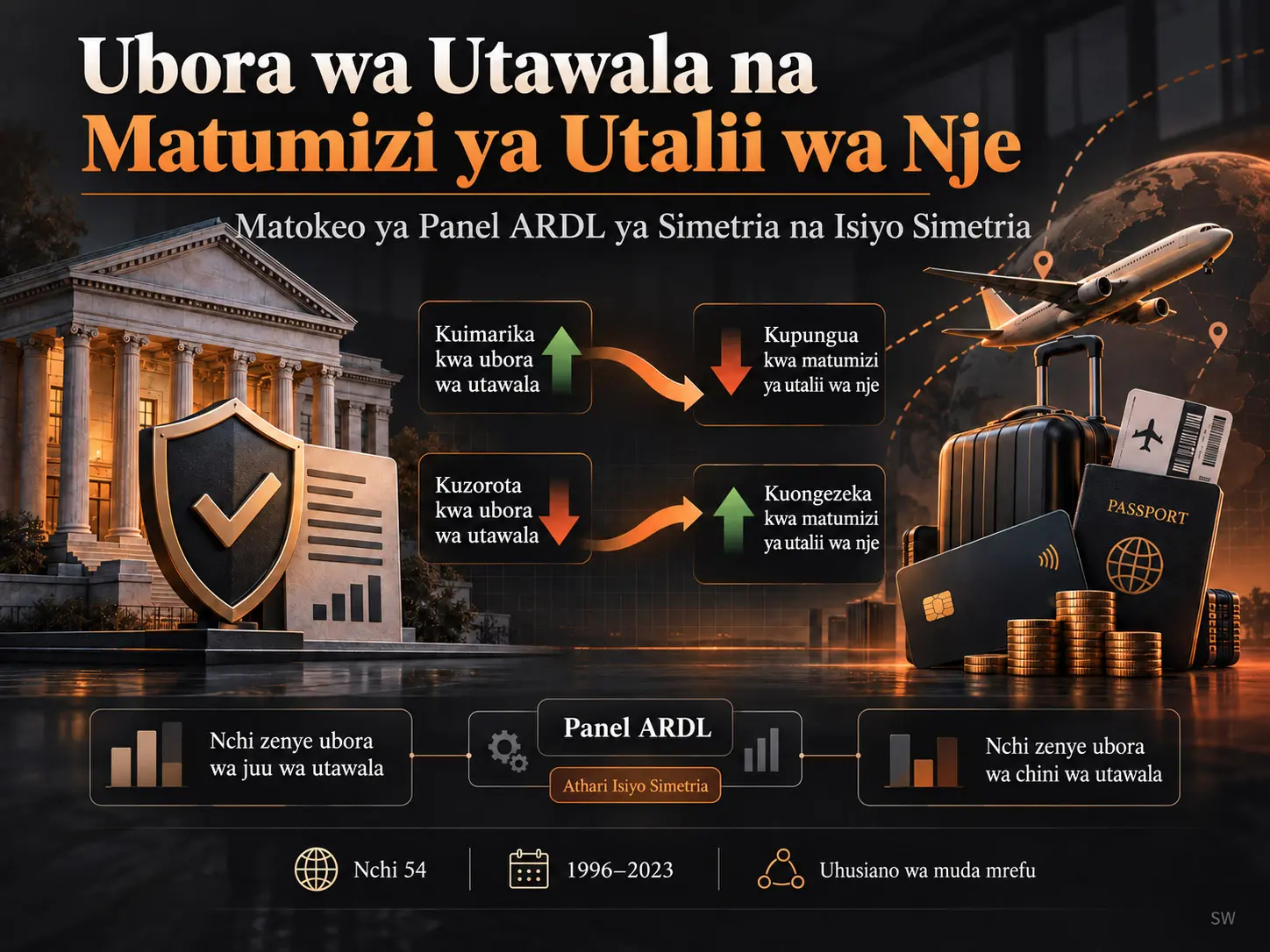 Ubora wa Utawala na Matumizi ya Utalii wa Nje: Ushahidi kutoka Miundo Simetria na Isiyo Simetria ya Panel ARDL