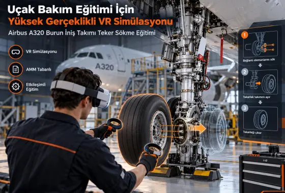 Uçak Bakım Eğitimi İçin Yüksek Gerçeklik Düzeyli VR Simülasyonu