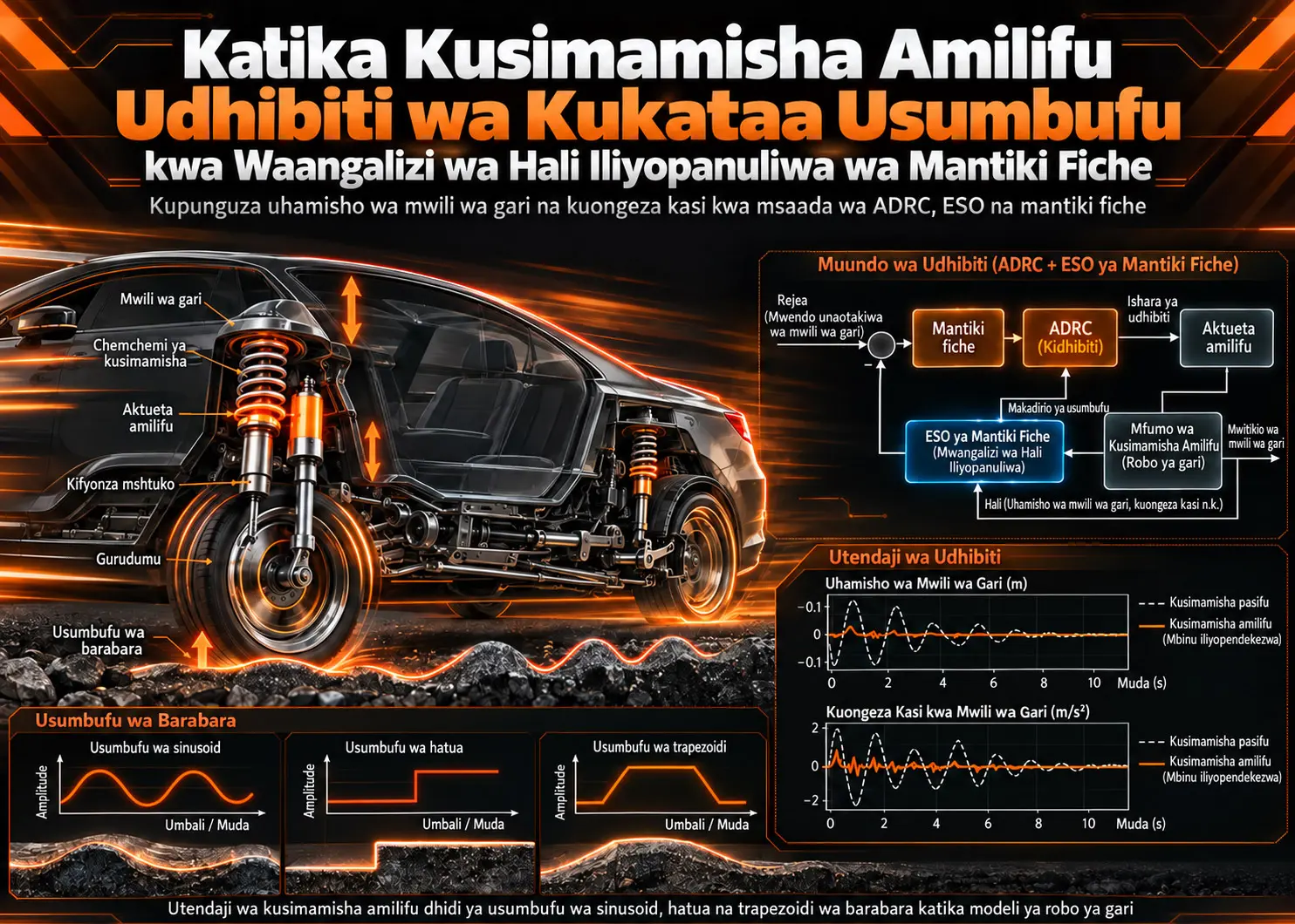 Udhibiti wa Kukataa Usumbufu katika Kusimamisha Amilifu kwa Waangalizi wa Hali Iliyopanuliwa wa Mantiki Fiche
