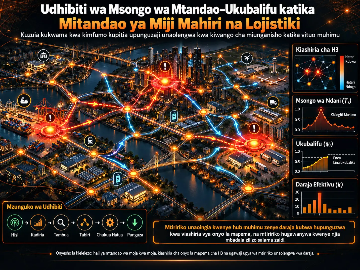 Udhibiti wa Msongo wa Mtandao–Ukubalifu katika Mitandao ya Miji Mahiri na Lojistiki