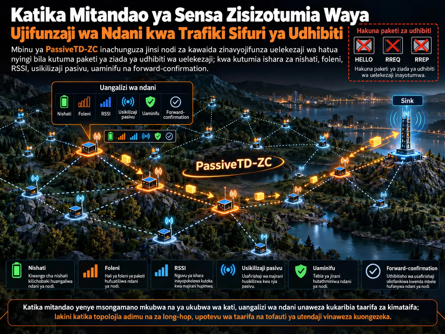 Uelekezaji kwa Kujifunza kwa Uimarishaji Unaoweza Kuangaliwa Ndani kwa Trafiki Sifuri ya Udhibiti katika Nodi za Kawaida
