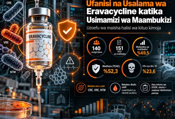 Ufanisi na Usalama wa Eravacycline katika Usimamizi wa Maambukizi: Uzoefu wa Kituo Kimoja