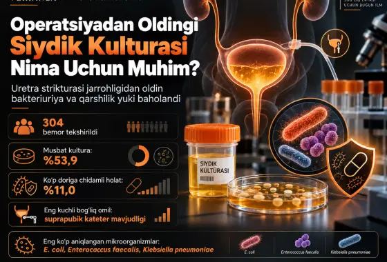 Uretra Strikturasi Jarrohligini O‘tkazgan Erkaklarda Operatsiyadan Oldingi Bakteriuriya va Antimikrob Qarshilik